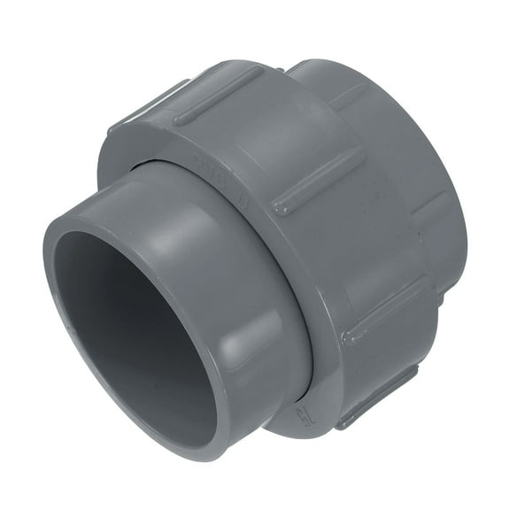 Uxcell 2.5" Union Coupling Pipe Fitting (Socket x Socket) Slip Union Coupling Adapter Schedule 40, EPDM O-Ring, Grey