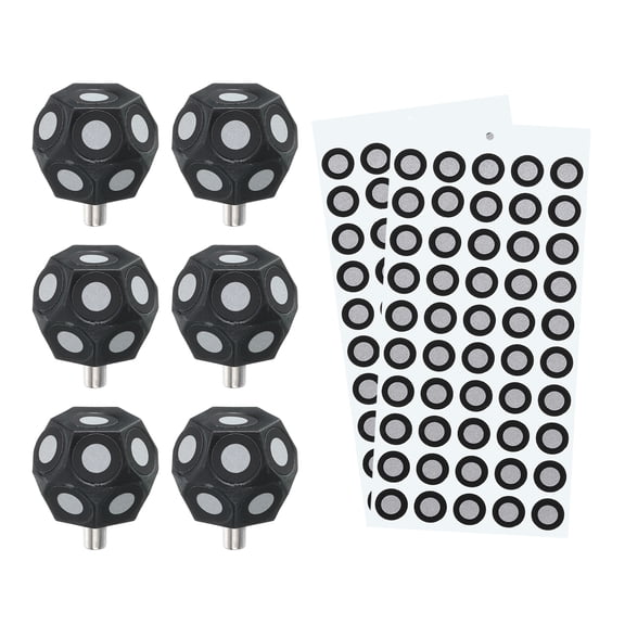 Uxcell 6 Pcs 3D Magnetic Ball Marker with 100 Pcs 6x10mm 3D Scanning Markers 3D Tracking Dots Reference Point