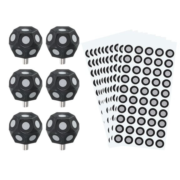 Uxcell 6 Pcs 3D Magnetic Ball Marker with 1000 Pcs 6x10mm 3D Scanning Markers 3D Tracking Dots Reference Point