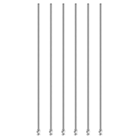 Uxcell 6 Pcs 8G 10 Inch Blunt Tip Dispensing Needle with Lure Lock for Refilling Liquid Inks Adhesives