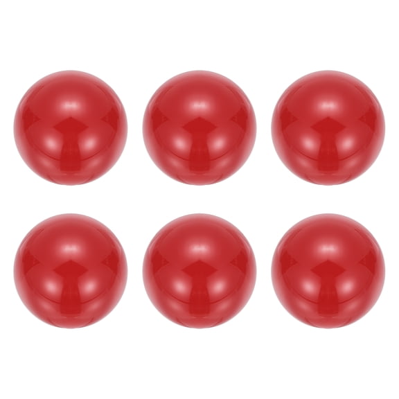Uxcell 6 Pcs Arcade Joystick Ball Top - 35mm M6 Rocker Round Head Handle Threaded Balltop Knob Arcade Game DIY Parts Replacement for Console Controllers/Joystick, Red