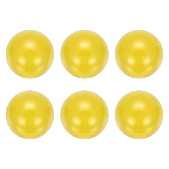 Uxcell 6 Pcs Arcade Joystick Ball Top - 35mm M6 Rocker Round Head Handle Threaded Balltop Knob Arcade Game DIY Parts Replacement for Console Controllers/Joystick, Yellow