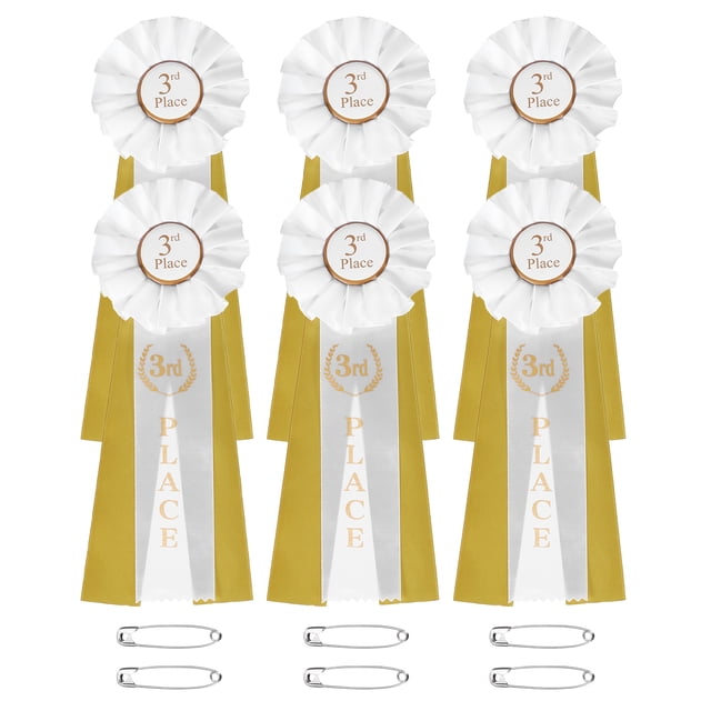 Normal Winner Ribbons Uxcell 6 Pcs Award Ribbons, 3rd Place Winner Prize Ribbon for ...