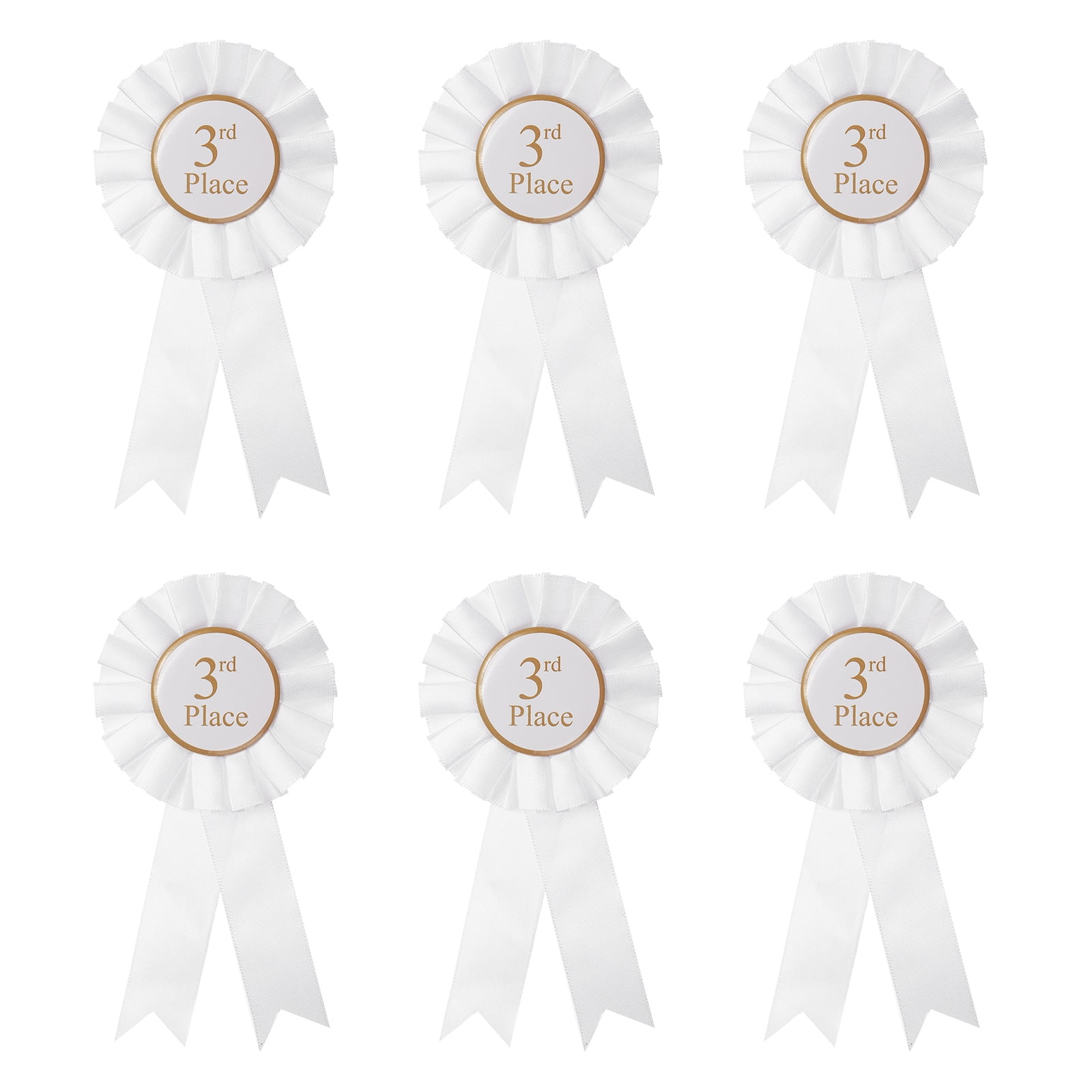 Uxcell 6 Pcs Award Ribbons, 3rd Place Winner Recognition Ribbon ...