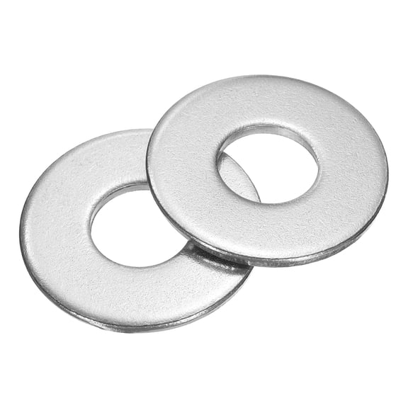 Uxcell 6 Pcs Fender Washer, 0.69 Inch 304 Stainless Steel Flat Washer Gasket, Silver