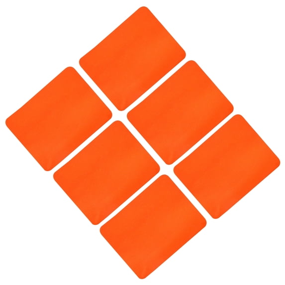Uxcell 6 Pcs Iron on Patches Fabric Repair Patches for Clothes Tangerine
