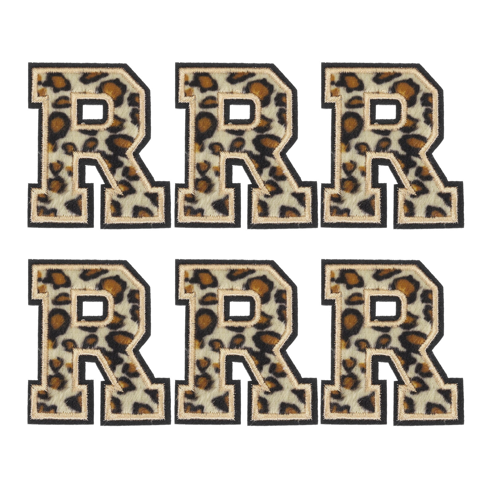Uxcell 6 Pcs Letters R Patches Leopard Iron-On, 54mm/2.13 Inch ...
