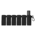 thumbnail image 1 of Uxcell 6 Pcs Lip Balm Holder Keychain, Knit Elastic Sleeves Lip Stick Holder Keychain Makeup Storage Case Charm for Women Travel Party Gift, Black, 1 of 6
