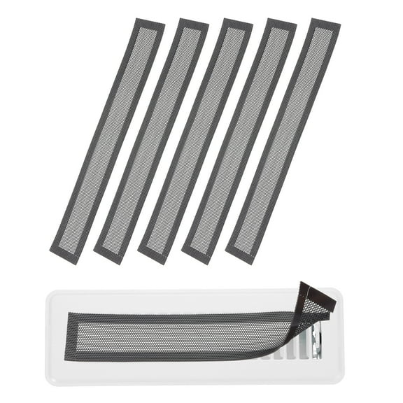 Uxcell 6Pcs Magnetic Floor Vent Covers, Floor Register Cover Mesh Air Vent Screen Filters, Great for Home (Black, 12-Inch x 2-Inch)