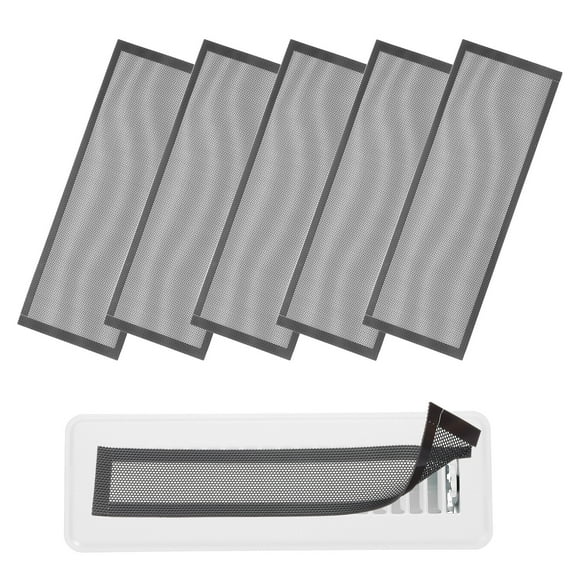 Uxcell 6Pcs Magnetic Floor Vent Covers, Floor Register Cover Mesh Air Vent Screen Filters, Great for Home (Black, 12-Inch x 6-Inch)