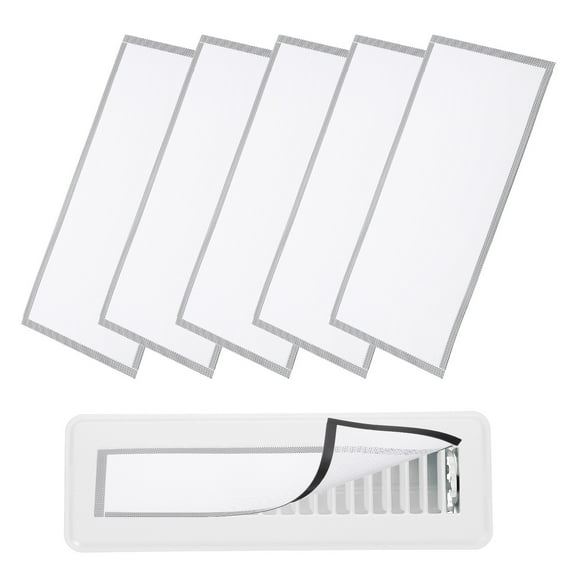Uxcell 6Pcs Magnetic Floor Vent Covers, Floor Register Cover Mesh Air Vent Screen Filters, Great for Home (White, 15-Inch x 8-Inch)