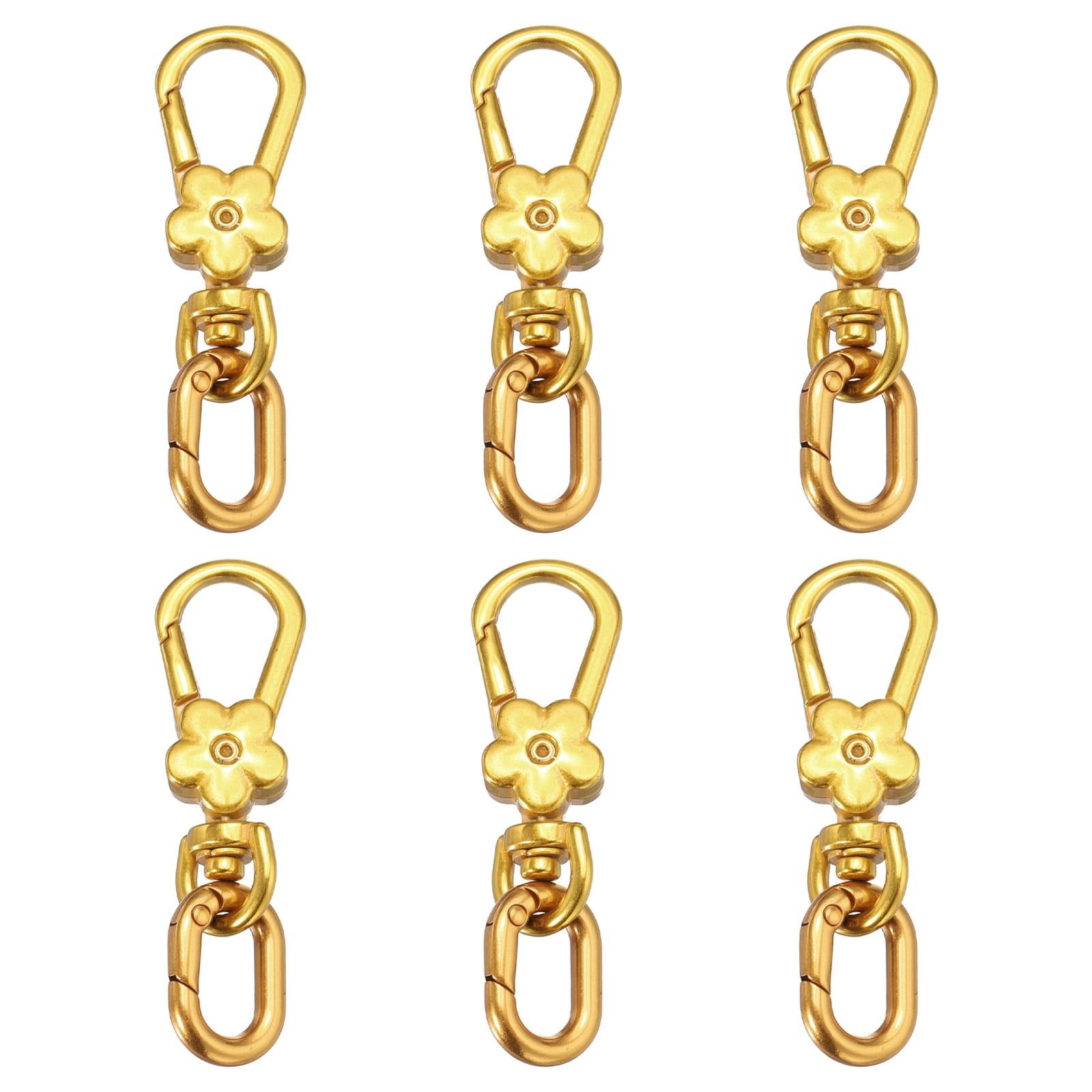 Uxcell 6 Pcs Metal Keychain Clip Swivel Lobster Claw Clasp Quick ...