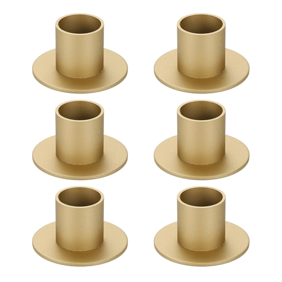 Uxcell 6 Pcs Metal Taper Candle Holders, Matte Gold Iron Mini Candle Stand Holder Centerpieces for Table Decoration Home Dining Room Wedding Anniversary Party Housewarming Gifts
