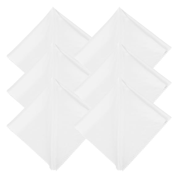 Uxcell 6 Pcs Microfiber Record Cleaning Cloth, 12" x 12" Anti-Static Microfiber Towels Lint-Free Cleaner for LP Record Vinyl Glasses TV Screen Laptop, White