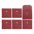 thumbnail image 1 of Uxcell 6 Pcs Mini Jewelry Pouch, 8 Inch PU Leather Small Jewelry Bags Soft Jewelry Package Gift Storage Bag Travel Jewelry Bag for Women Rings Necklace Bracelet, Burgundy, 1 of 7