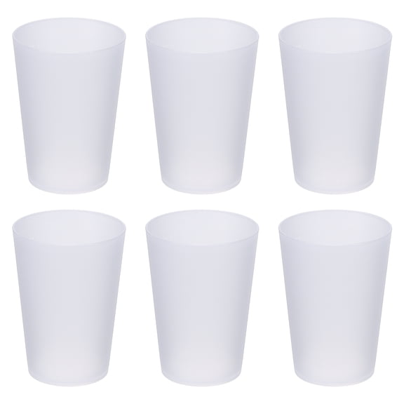 Uxcell 6 Pcs Plastic Tumblers, 11.8oz Reusable Drinking Glasses Unbreakable Water Tumblers for Home Office Outdoors Restaurant Water, Coffee, Milk, Juice, Tea, Clear