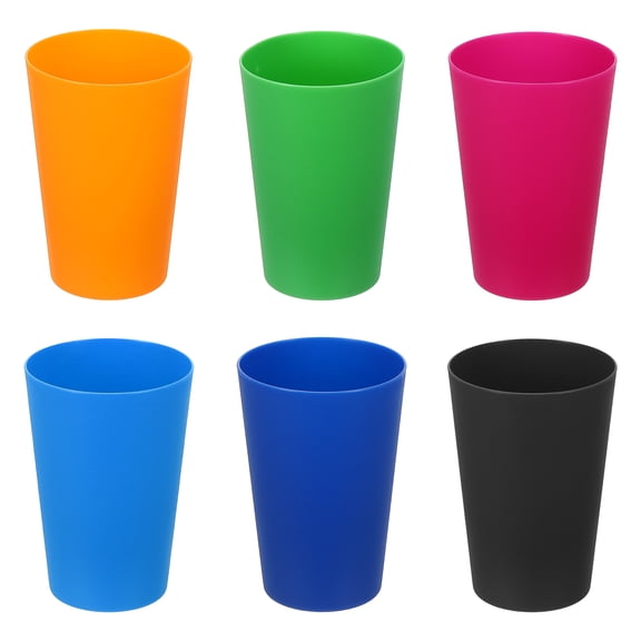 Uxcell 6 Pcs Plastic Tumblers, 8.8oz Reusable Drinking Glasses Unbreakable Water Tumblers for Home Office Outdoors Restaurant Water, Coffee, Milk, Juice, Tea, Mix Color