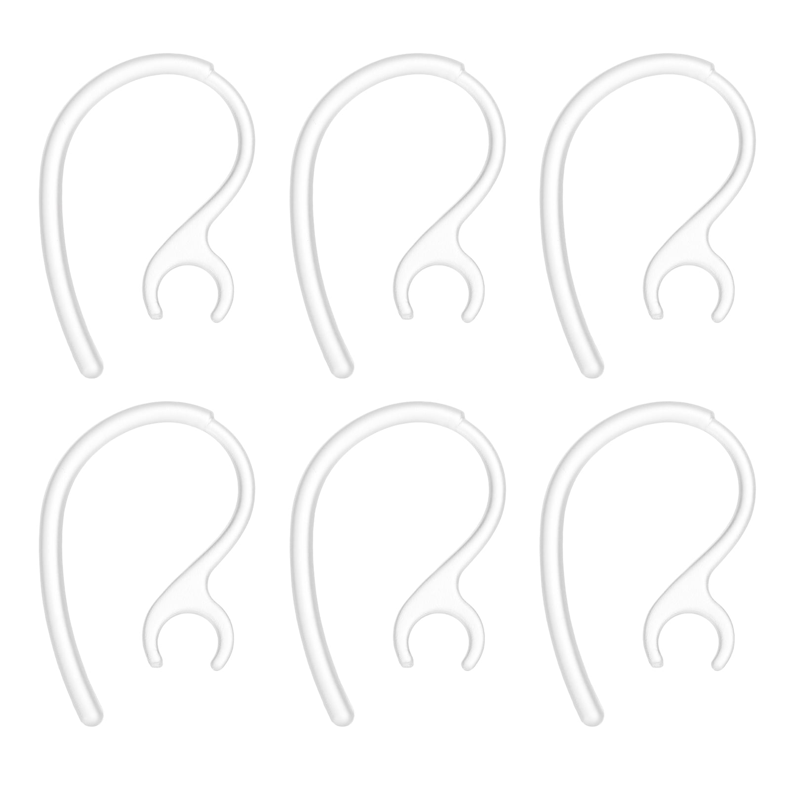 Uxcell 6 Pcs Replacement Ear Hooks (8mm/0.31 Inch, Clear) - Soft ...