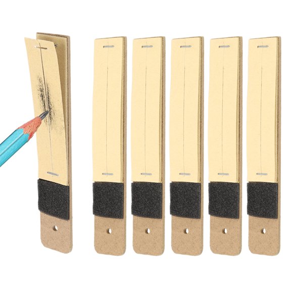 Uxcell 6 Pcs Sandpaper Pencil Sharpener, Pencil Pointer Sharpening Sketch Sponge Art Drawing Tool for Artists, Art Supplies, Pastel Sticks, Drawing Crayons, Charcoal Pencil, Brown