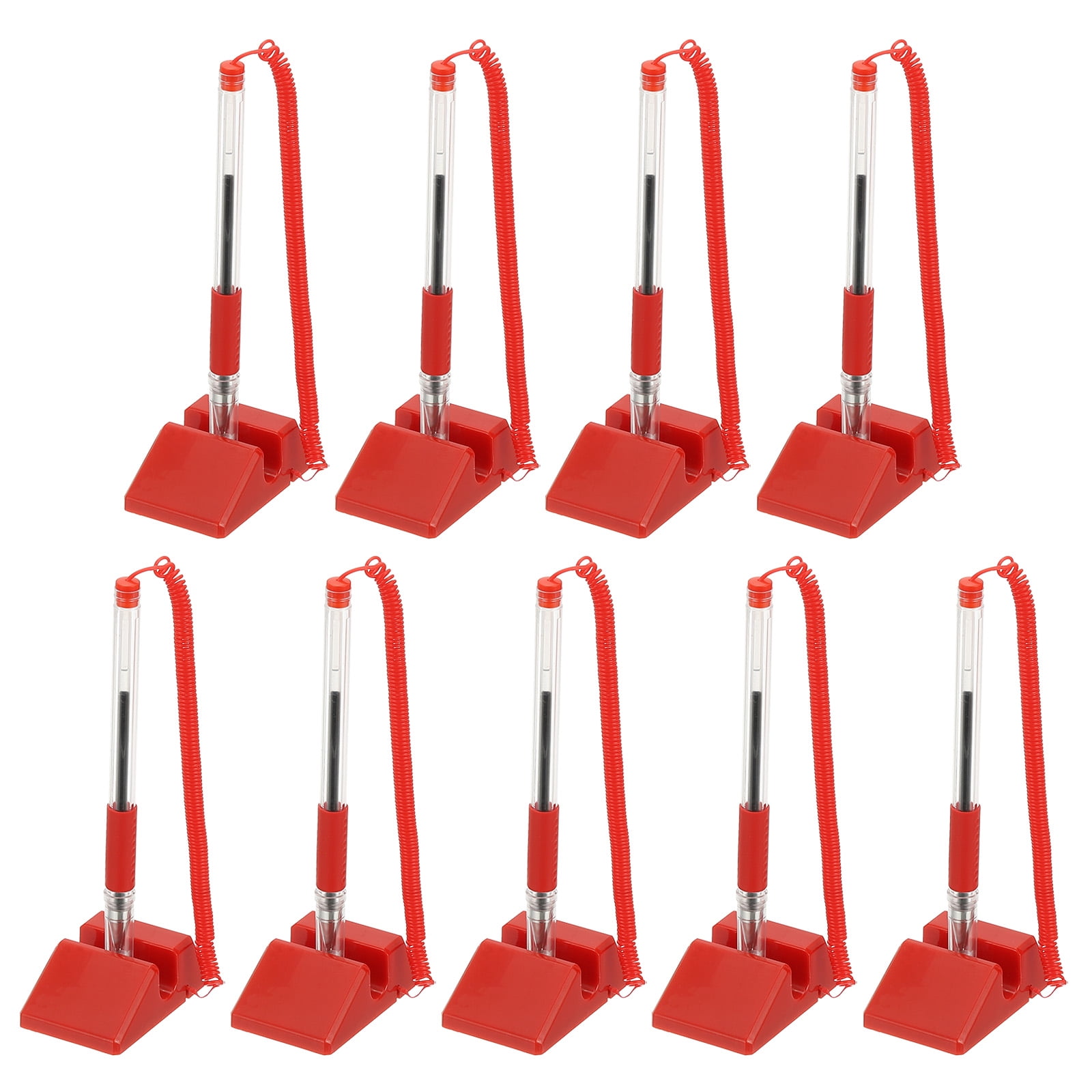 Uxcell 9 Pcs Secure Pen with Adhesive Chain and Security Pen Holder ...
