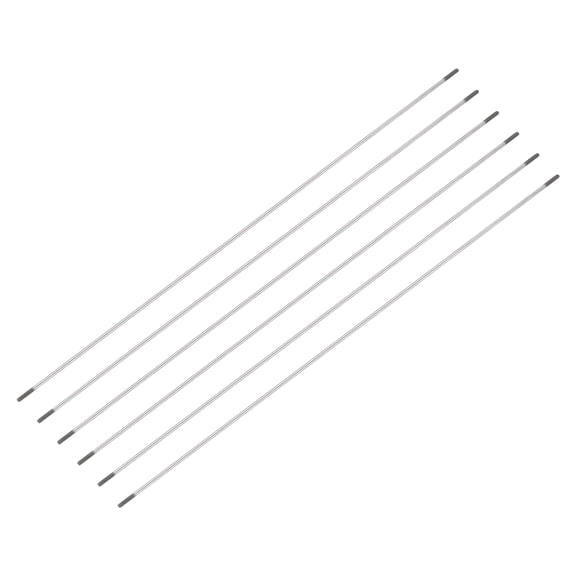 Uxcell 6 Pcs Silver Pushrod Connector Linkage, M2 Threaded Rod 304 Stainless Steel Double End RC Servo Push Rods for RC Airplane Car Boat Helicopter DIY Model Parts, 300mm/11.81"