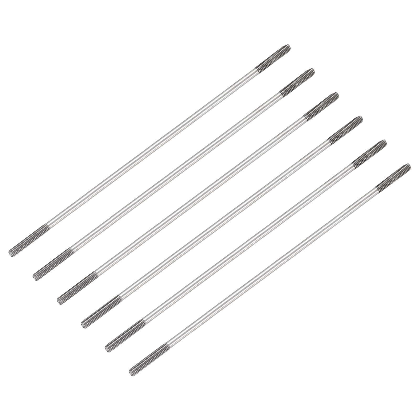 Rc Rods Threads Uxcell 6 Pcs Silver Pushrod Connector Linkage, M2 Threaded Rod 304 ...