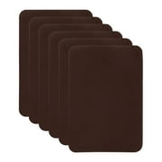 Uxcell 6Pcs Sofa Fabric Repair Patches Self Adhesive Fabric Patches 4.13" x 6.1" Dark Brown
