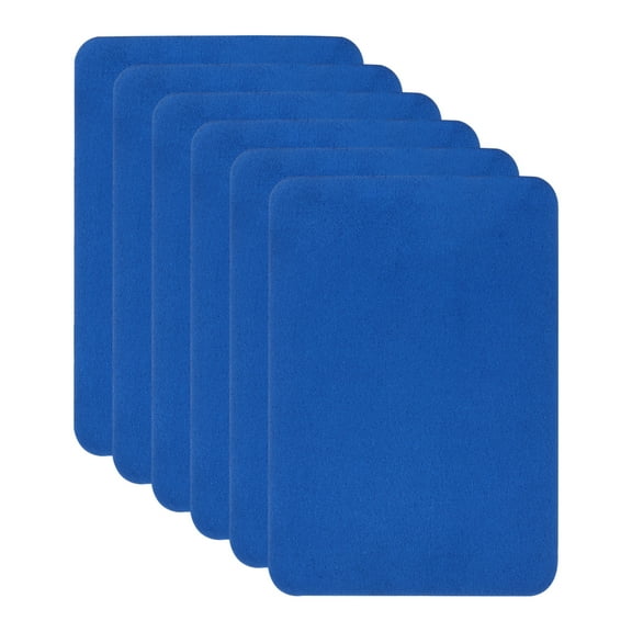 Uxcell 6Pcs Sofa Fabric Repair Patches Self Adhesive Fabric Patches 4.13" x 6.1" Blue