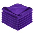 thumbnail image 1 of Uxcell 6 Pcs Square Hand Towels, 11.8 x 11.8" Soft Microfiber Hanging Hand Towel with Hanging Loop Highly Absorbent Kitchen Towels for Home Bathroom Kitchen Cleaning Supplies, Drak Purple, 1 of 7