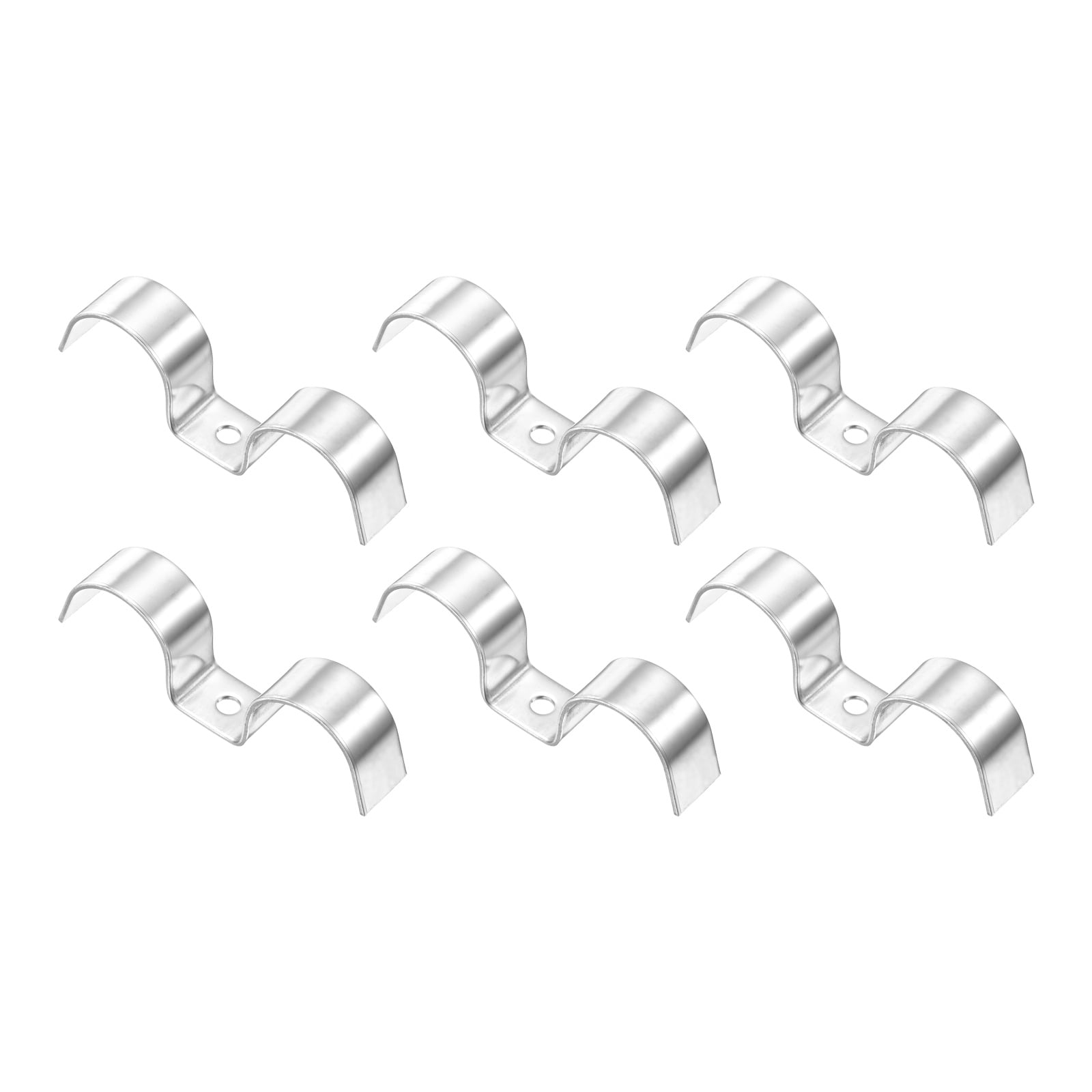 Uxcell 6 Pcs Stainless Steel Double Line Clamp 28 mm / 1 1/8 inch Fuel ...