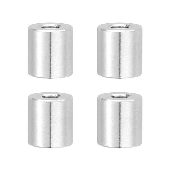 Uxcell 4 Pcs Stainless Steel Spacers, 6mm ID x 14mm OD x 14mm Height 304 Stainless Steel Bushing Screw Standoff Unthreaded Round Spacer for 1/4"M6 Screws Bolts Nuts