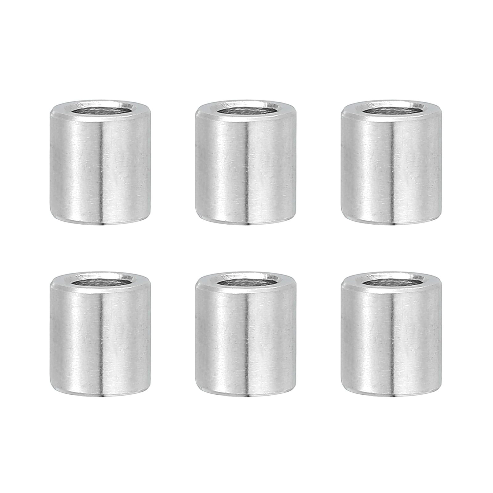 Spacers Uxcell 6 Pcs Stainless Steel Spacers, 6mm ID x 10mm OD x 11mm Height ...