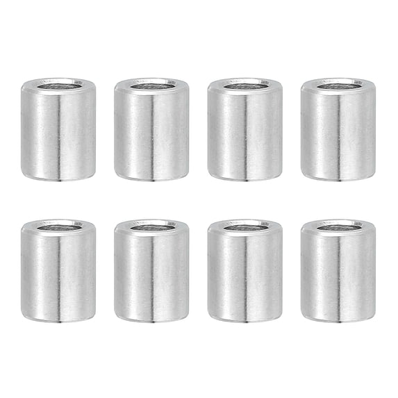 Uxcell 8 Pcs Stainless Steel Spacers, 12mm ID x 16mm OD x 12mm Height 304 Stainless Steel Bushing Screw Standoff Unthreaded Round Spacer for 1/2"M12 Screws Bolts Nuts