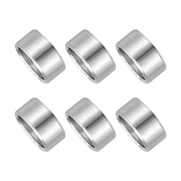 Uxcell 6Pcs 304 Stainless Steel Spacers, 8mm ID x 10mm OD x 5mmL for M8 Screws