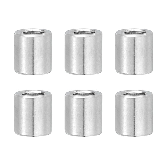 Uxcell 6 Pcs Stainless Steel Spacers, 8mm ID x 12mm OD x 11mm Height 304 Stainless Steel Bushing Screw Standoff Unthreaded Round Spacer for 5/16"M8 Screws Bolts Nuts