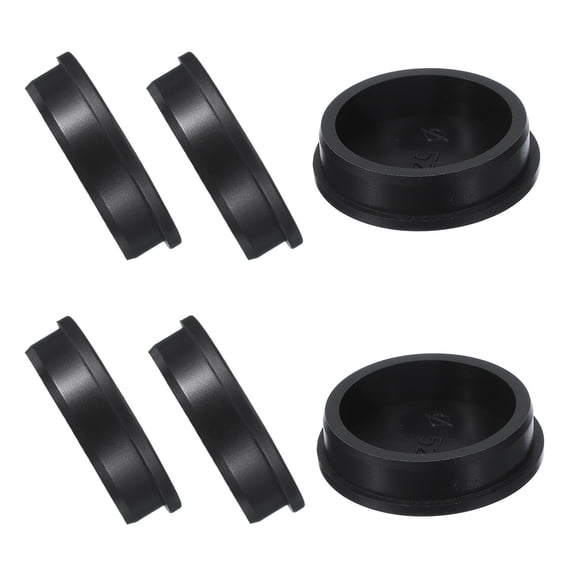 Uxcell 6 Pcs T Shaped Silicone Plug, Dia 51 mm/2.01 Inch Elastic Waterproof Silicone Plug Reusable Bottle Stopper Sealing Round Hole Plug for Pipes Equipment, Black