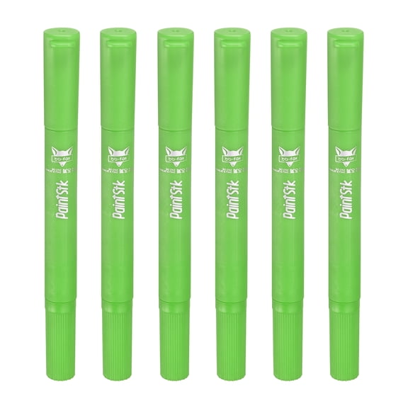 Uxcell 6 Pcs Tempera Paint Sticks, Solid Paint Sticks Markers Quick Drying Smooth & Washable Crayon Pen for Artists Beginners Art Supplies Gifts(Long, Grass Green)