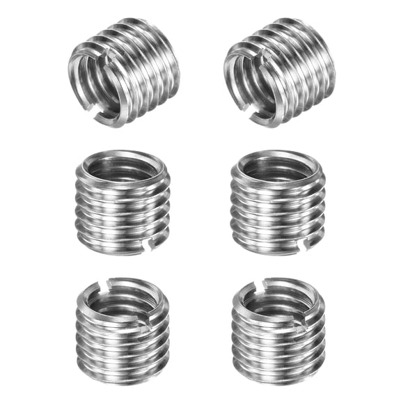 Uxcell 6-Pcs Thread Adapters Sleeve Reducing Nut M12x1.75 Male to M10x1.5 Female 10mm H Nut Screw Reducer