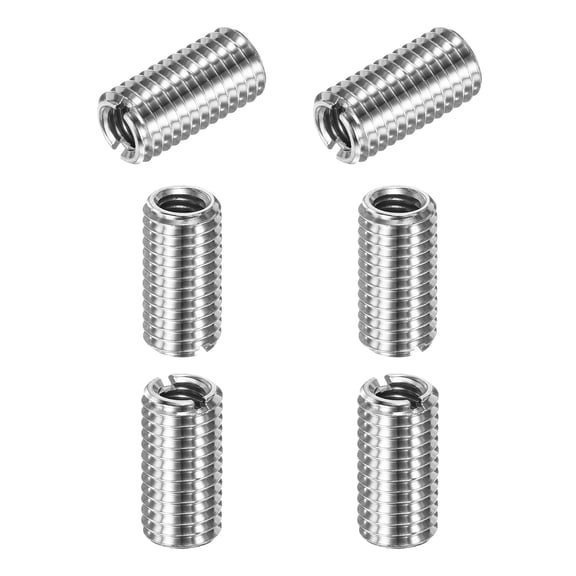 Uxcell 6-Pcs Thread Adapters Sleeve Reducing Nut M12x1.75 Male to M8x1.25 Female 24mm H Nut Screw Reducer
