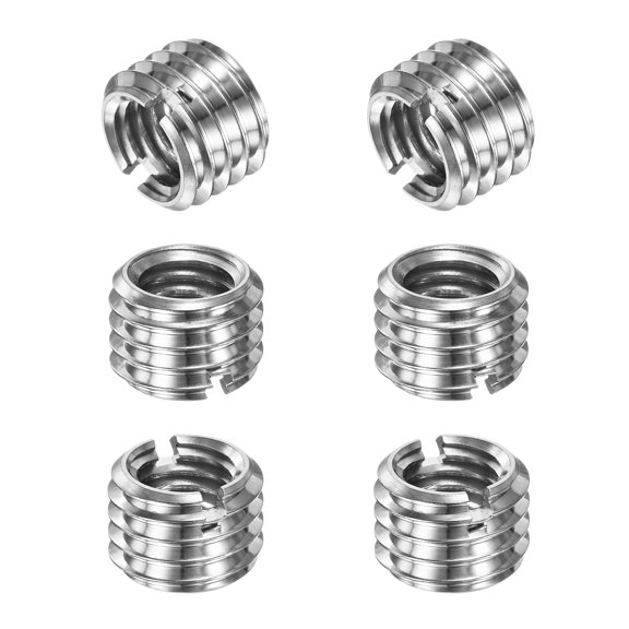 Uxcell 6-Pcs Thread Adapters Sleeve Reducing Nut M14x2 Male to M10x1.5 Female 10mm H Nut Screw Reducer