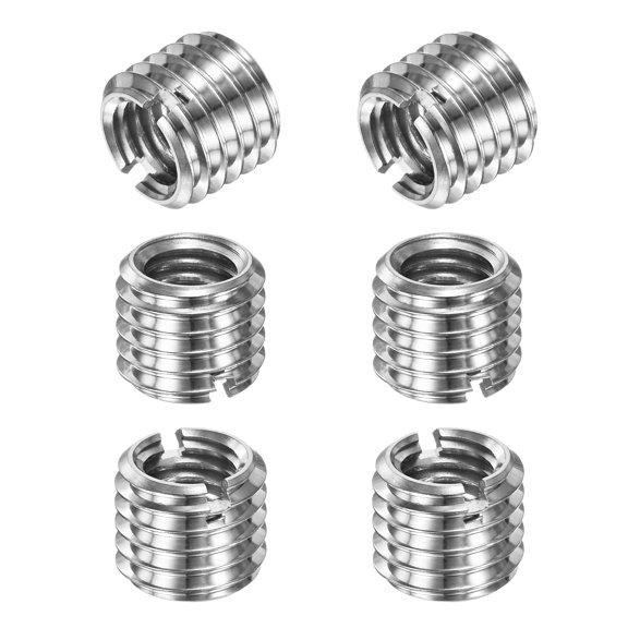 Uxcell 6-Pcs Thread Adapters Sleeve Reducing Nut M14x2 Male to M10x1.5 Female 12mm H Nut Screw Reducer