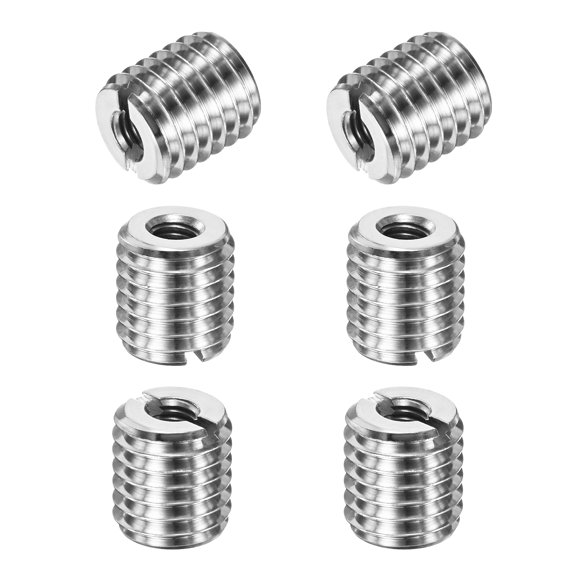 Uxcell 6-Pcs Thread Adapters Sleeve Reducing Nut M14x2 Male to M6x1 Female 15mm H Nut Screw Reducer