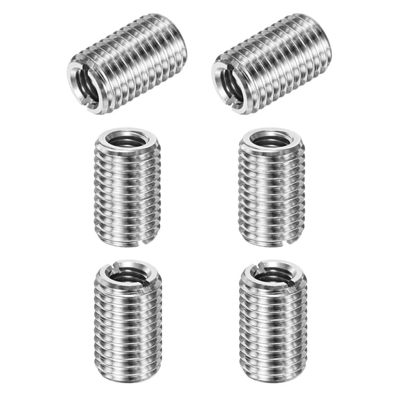 Uxcell 6-Pcs Thread Adapters Sleeve Reducing Nut M16x2 Male to M10x1.5 Female 25mm H Nut Screw Reducer
