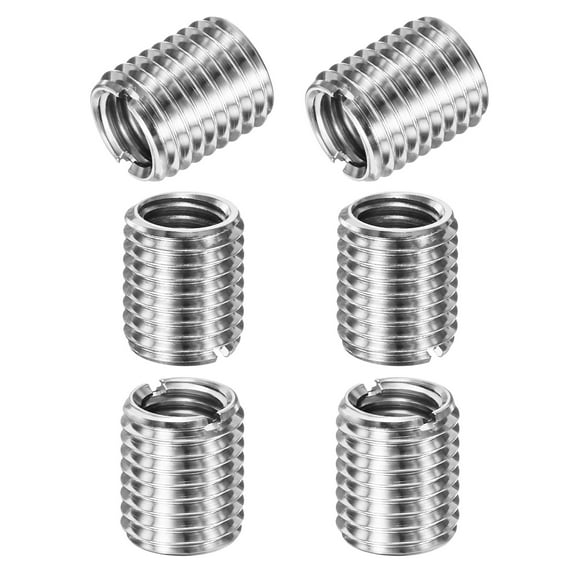 Uxcell 6-Pcs Thread Adapters Sleeve Reducing Nut M16x2 Male to M12x1.75 Female 20mm H Nut Screw Reducer