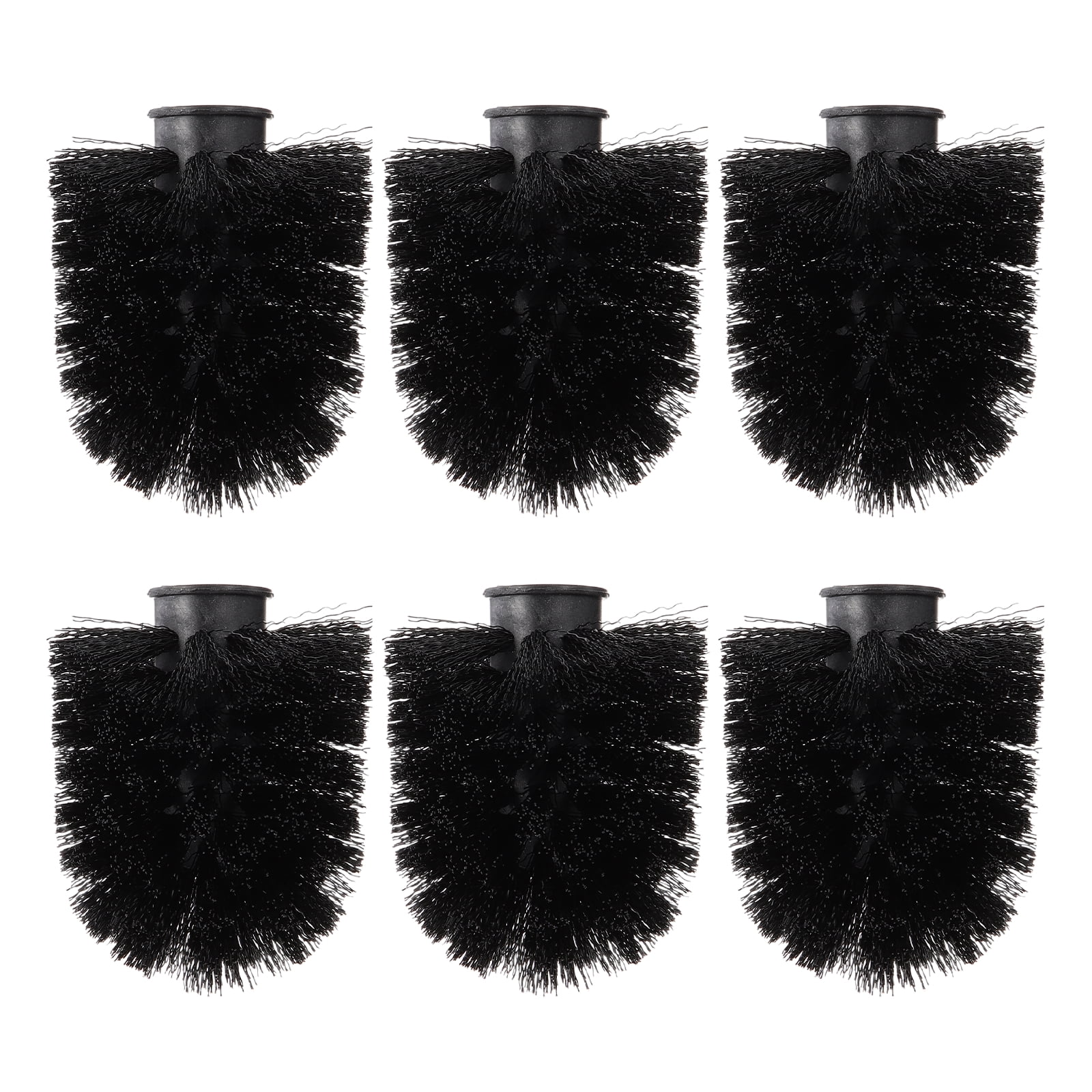 Uxcell 6 Pcs Toilet Brush Replacement Head, Toilet Brush Refills, Bathroom Cleaning Tool for Home Office Hotel, Black