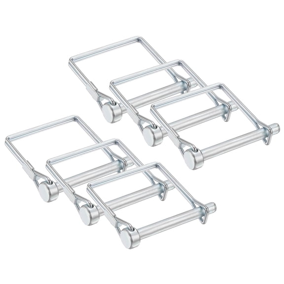 Uxcell 6Pcs Trailer Coupler Pin 1/4" x 2.2" Square Safety Wire Spring Lock Hitch Pin