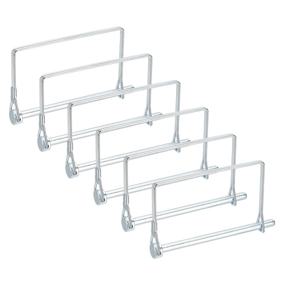 Uxcell 6 Pcs Trailer Coupler Pin (1/4" x 3-15/16" ) - Trailer Hitch Pin Coupler Square Safety Shaft Locking Pin for Farm Trailers Wagons Lawn Kayak Boat
