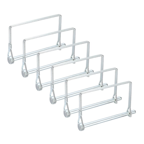 Uxcell 6 Pcs Trailer Coupler Pin (1/4" x 3-9/16" ) - Trailer Hitch Pin Coupler Square Safety Shaft Locking Pin for Farm Trailers Wagons Lawn Kayak Boat