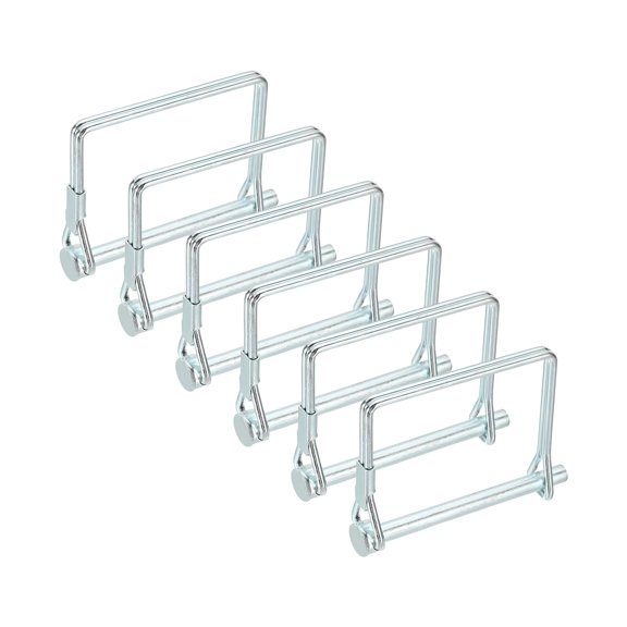 Uxcell 6 Pcs Trailer Coupler Pin (13/64" x 2-3/16" ) - Trailer Hitch Pin Coupler Square Safety Shaft Locking Pin for Farm Trailers Wagons Lawn Kayak Boat