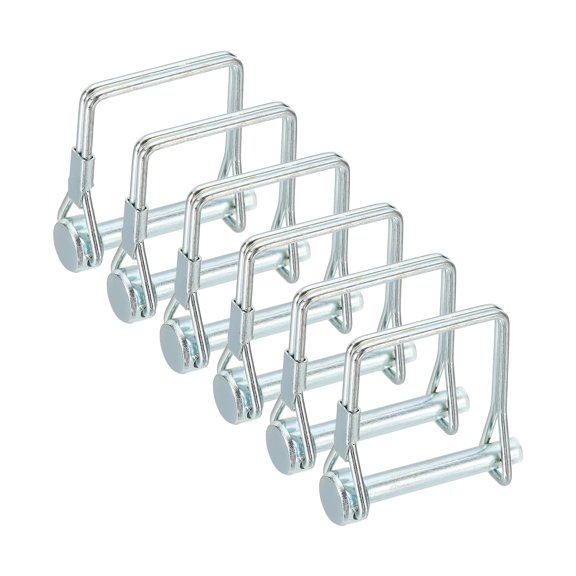 Uxcell 6 Pcs Trailer Coupler Pin (15/64" x 1-9/16" ) - Trailer Hitch Pin Coupler Square Safety Shaft Locking Pin for Farm Trailers Wagons Lawn Kayak Boat